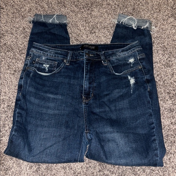 Judy Blue Cropped Jeans- Size 13/ 31 Waist - Picture 3 of 6